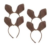 minkissy 4pièces -tête Oreilles De Kangourou Peluche Pour Halloween Cheveux Bandeau Décoration Anniversaire