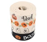 minkissy 4Roll Rubans en Tissu 4 Rouleaux Finition Mate Motif Citrouille Classique pour Halloween pour Créations Faciles Effilochage Lors D'activités Communautaires ou Scolaires