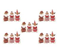 minkissy 5 Ensembles À Bonbons Apple Bag Cookie À Biscuits De Toile De Jute De Noël Réutilisable Noël À Cordon Pot De Bonbons De Noël Farces Chiffon 3 Pièces * 5