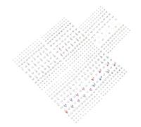 minkissy 5 Feuilles Autocollant De Visage De Diamant Joyaux Du Visage Du Festival Gemmes De Sourcil Stickers Bijoux De Maquillage Décalque De Pierres Précieuses Du Diamants Résine