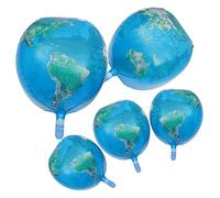 minkissy 5 pièces Ballons Aluminium Motif Terre pour Décoration Fête Thème Espace Résistants et Créatifs Parfaits pour Intérieur et Extérieur