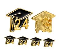 minkissy 5 Pièces Broche Chapeau De Docteur Revers Décor De Diplômé Casquette De Diplômé Épingler Pour Les Vêtements Diplômé Badges Médecin Épingles Première Junior Diplômés Alliage De Zinc