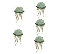 minkissy 5 Pièces Broche Méduse broche pour femme broches et épingles pour femmes bijoux de mode pour femmes Broche Broche faux bijoux de costume épingle pour chapeaux Alliage de zinc Vert