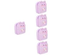 minkissy 5 Pièces de Rangement en Peluche Pochette Rangement Rangement cosmétique de Voyage de Protection féminin d'époque de capacité à Monnaie Multifonction