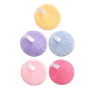 minkissy 5 Pièces Nettoyants Ronds Lingettes Ronds De Maquillage Réutilisables Lingette De Maquillage Bouffée De Toner Démaquillant Lavable Surligneurs Éponge Hydrophile Sans Latex