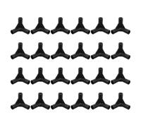 minkissy 50 Pièces Connecteurs de Tente Extérieure en PE Noir, Couplage 3 Voies pour Cadre de Gazebo et Carport, Résistant aux Intempéries, pour Projets DIY et Installations Larges