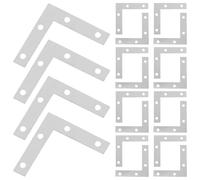 minkissy 50 Pièces Équerres d'angle en Métal Argenté pour Cadres Photo Support Solide et Fixation Cachée, Renfort en L pour Galeries et Bureaux