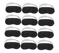 minkissy 50 Pièces lunettes d'aviation masque pour les yeux portatif bandeau portatif Masque de sommeil noir masque de sommeil en satin masque de sommeil de voyage polyester Black