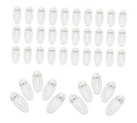minkissy 50 Pièces Transparent Plastic Hair Clips For DIY Hair Accessories Single Prong Hairpin Bases Lightweight And Secure Craft Hardware For Custom Barrettes