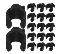 minkissy 50pièces Organisateur de Câbles Microphone Clips Plastiques pour Support Micro Gestion Fil pour Studio et Scène Accessoires pour Pied de Micro Noir