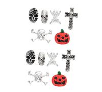 minkissy 54 Pièces art d'ongle d'halloween accessoires de décoration d'ongles autocollant étoile nail art halloween décoration ongles Halloween accessoires de manucure décoratifs alliage