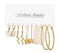 minkissy 5paires Boucles D'oreilles Pendantes Créoles Design Pour Femmes Et Filles