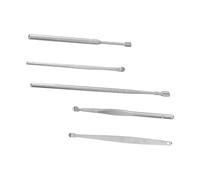 minkissy 5pièces Curette à Cire Acier Au -oreille Pour Élimination Du Cérumen Cuillère Auriculaire Outil De Nettoyage