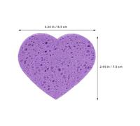 minkissy 5pièces Éponges Démaquillantes Réutilisables Forme de Cœur Outils de Nettoyage du Visage pour Exfoliation et Masques Compressées pour Voyage et Maison