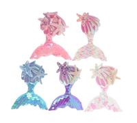 minkissy 5pièces Queue De Pinces à Cheveux Scintillantes Lot Pour Garçon Fille Épingle Cheveux Paillettes Pour Tout-petits Et Fêtes