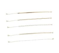 minkissy 5Pièces Set De Bracelets Acier Plaqué Or Pour Bracelets à Esthétiques De Mode Pour Adolescentes