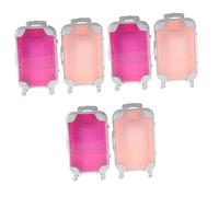 minkissy 6 Pcs Faux Cils Trolley Case Mini Maquillage Valise Trousse De Toilette Outil De Maquillage Organisateur Maquillage Étui De Voyage Voyage Étui À Pinceaux De Maquillage Maquillage