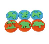 minkissy 6 pièces Animaux Eva pour Garçon Fille Lot de à Peindre Outils de Graffiti et Création Manuelle pour Éveil des Tout Petits et Activités Familiales