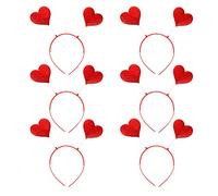 minkissy 6 Pièces Bandeau coeur accessoire de cheveux pour bande de cheveux à paillettes bandeaux cœur hair charms hair toppers cheveux de fête cerceau de cheveux décoratif résine rouge