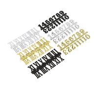 minkissy 6 Pièces Carte numérique Horloge Murale Noire Nombres d'auto-adhésifs pour Les horloges Romain clé Accessoires d'horloge Roman Number Chiffres d'horloge Plastique