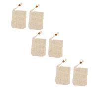 minkissy 6 Pièces De Rangement Pour Fait Main Rempli Trousse De Toilette Suif Recharge Petit Couvercle Sachet De De En Luffa Pour Les Mains Bol Lin En Coton Beige