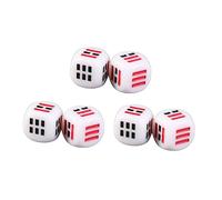 minkissy 6 pièces Dés de Divination Ba Gua Acrylique Portable pour Jeux de Société et Prédictions et Compacts Accessoires de Jeu Trigrammes