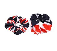 minkissy 6 pièces Élastiques Cheveux Drapés de Drapeaux Nationaux Bandeaux Élastiques Extensibles Tissu pour Filles Accessoires Patriotiques Français et Américains Confortables et Mode