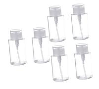 minkissy 6 Pièces Embouteillée Mini-bouteilles Abaisser Bouteilles De Maquillage Flacons Distributeurs De Liquides Presser Le Flacon Pompe Mini Conteneurs Tonique Plastique Voyage Miniature