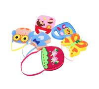 minkissy 6 Pièces Sacs Faits à La Main Coudre des Enfants Kit De Couture en Feutrine pour Enfants Kit De Fabrication De à Main Apprendre à Coudre Tissu Non Tissé