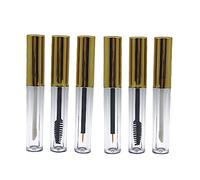 minkissy 6 Pièces tubes de maquillage Bouteille de mascara doublure mascara clair mascara imperméable bouteilles de maquillage vides bouteilles pour brosse à cils sous-bouteilles Golden
