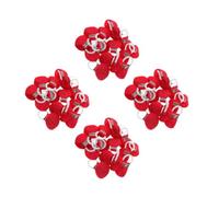minkissy 60 Pièces Serpentins de Confettis à Main en Papier Rouge pour | Effet Festif, Légers et Résistants à Déchirure, pour Noël, Anniversaire, Mariage et Remise