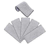 minkissy 6pcs Housses de Rechange pour Vadrouille en Fibre Lavables et Faciles à Installer, Tampons de Remplacement pour Serpillière Balai pour Nettoyage Maison