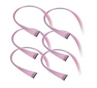 minkissy 6pièces Extensions De Cheveux Clip-in Colorées Cheveux Synthétiques Et Confortables Pour Fêtes Et Usage Accessoires Pratiques