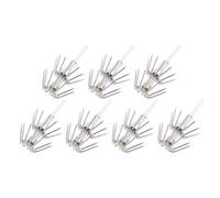 minkissy 7 Pièces Hameçons Lumineux en Acier Inoxydable Argenté Ardillon, Crochet Barbelé Pratique pour Pêche en Réservoirs et Activités de Plein Air