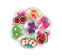minkissy 7Paires Boucles Oreilles Clips Fruits Pâte Polymère Colorées Accessoires Oreille et Uniques pour Look Perçage