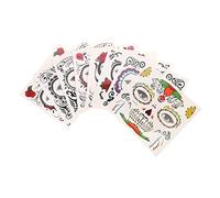 minkissy 8 Feuilles Visage Dhalloween Stickers Barrettes Couronne Pour Filles Autocollant De Décalcomanies De Visage Autocollants De Visage Jour Du Visage Mort Autocollants De Transfert
