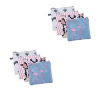 minkissy 8 Pcs De Rangement pour Serviettes Hygiéniques Sacs D'Époque De Bande Dessinée Organisateur pour Salle De Bain De Serviette Hygiénique Porte-Pad Sacs De Capacité