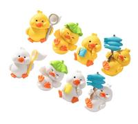 minkissy 8 pièces Figurines Mini Canard Résine Décor Micro-Paysage pour Jardin Ornements Miniatures pour Succulentes et Balcons Accessoires Durables pour Maison de Poupée et Extérieur