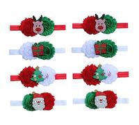 minkissy 8 Pièces Lot De Bandeaux De Noël Pour Garçon Fille Couvre-chefs Accessoires Pour Cheveux Serre-tête De Noël Pour Nourrissons Tout-petits Filles