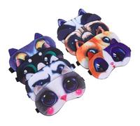 minkissy 8 Pièces Masque Pour Les Yeux D'expression Pour Animaux De Compagnie Couvre-yeux Plis Aveugles Pour Le Jeu Masque Pour Les Yeux Animal Mignon Masque De Sommeil Velours Tao Li