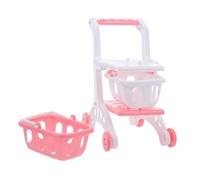 minkissy 8 Pièces Miniature Dual-Layer Shopping Trolley Toy for Lightweight Portable Grocery Cart for Indoor and Outdoor Pretend Play Realistic Material Storage Organizer
