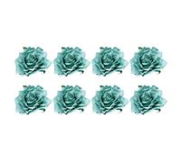 minkissy 8 Pièces Pince à Cheveux Roses Fleurs Mariages Accessoires De Cheveux De Mariée Robes De Demoiselle D'honneur Faux Les Poules Voile De Mariée En Tulle Tiges Tissus En Peluche Blue