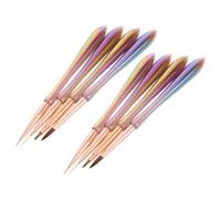 minkissy 8 Pièces Set Professionnel de Stylos pour Nail Art Pinceaux en Polyester et Métal, Création Précise de Motifs Complexes, Résistant à L'usure, pour Salons et Événements Spéciaux