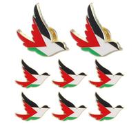 minkissy 8pièces Broche Drapeau Palestine Décorative Alliage De Zinc Pour Vêtements Robe Manteau Sac