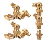 minkissy 9 Pièces Kit de Raccords de Graisseur en Cuivre M8 pour Voitures et Excavatrices, Graisseur Droit et Coudé, Support Multi Standard, Précision D'ingénierie Assurée