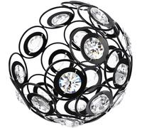 minkissy Abat-jour en Cristal Noir pour Lampe de Maison, Couvercle de Plafonnier Décoratif en Alliage de Zinc, Facile à Retirer, Style Vintage Unique pour Chambre