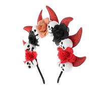 minkissy Accessoire de Costume avec Crâne et Fleurs pour Célébrations Thématiques et Fêtes Jour Morts