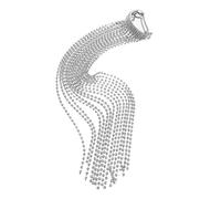 minkissy Accessoires Pour Cheveux Lustre Perlé Décor Suspendu Au Plafond Accessoires Femme Pirate Boucles D'oreilles Pendantes De Bal Cristaux De Lustre Chaîne De Tête D'or Strass Silver