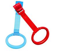 minkissy Anneaux de Poignée pour Lit Bébé 2 Pièces en Plastique Léger Surface Lisse, Accessoires Colorés pour Aider Bébé à Se Tenir Debout et Développer la Confiance