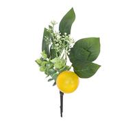 minkissy Arrangement De Fleurs De Citron Artificiel Arrangements De Fausses Branches Avec Des Décorations De Citrons Fruits Artificiels Décoratifs Plateau De Citron Décor Fleurs Décoration